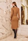 VESTIDO MIDI COM RECORTES FEMININO mascavo PERFECT WAY