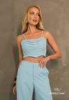 CROPPED FEMININO AZUL CLARO PERFECT WAY