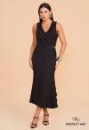 SAIA FEMININA MAXI MIDI PRETO PERFECT WAY