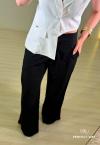 CALÇA PANTALONA FEMININA CÓS BAIXO PRETO PERFECT WAY