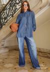 CAMISA JEANS FEMININA AZUL PERFECT WAY