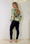 BLUSA ESTAMPADA FEMININA VERDE PERFECT WAY