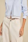 BERMUDA SARUEL C/ BOLSOS UTILITARIOS OFF WHITE PERFECT WAY
