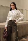 BLUSA CROPPED DEV V FEMININO NATURAL C/ VERDE PERFECT WAY