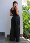 CROPPED + CALÇA PANTALONA  PRETO PERFECT WAY