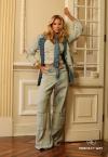 CALÇA  WIDE LEG CÓS BAIXO FEMININA DIRTY JEANS PERFECT WAY