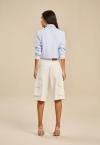 BERMUDA SARUEL C/ BOLSOS UTILITARIOS OFF WHITE PERFECT WAY