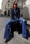 CALÇA WIDE LEG JEANS PUIDOS FEMININA azul jeans PERFECT WAY