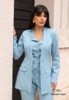 CONJUNTO FEMININO BLAZER + COLETE AZUL PERFECT WAY