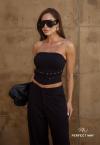 Perfect Way - CROPPED FEMININO S/ALÇA PRETO