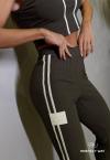 CALÇA FEMININA FLARE VERDE MILITAR PERFECT WAY