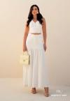 SAIA MIDI FEMININA OFF WHITE PERFECT WAY