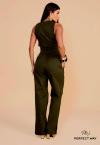 CONJUNTO CROPPED + CALÇA WIDE LEG  VERDE PERFECT WAY