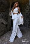 CALÇA PANTALONA FEMININA OFF WHITE PERFECT WAY