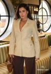 BLAZER FEMININO COM ABERTURA NAS COSTAS CRU PERFECT WAY
