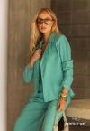 Perfect Way - BLAZER FEMININO BORDADO AZUL TURQUESA