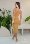 VESTIDO MIDI FEMININO camel PERFECT WAY