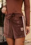 SHORTS  BORD INDUSTRIAL FEMININO CACAU C/ ROSA PERFECT WAY