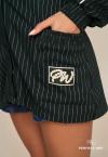 CARDIGAN  RISCA DE GIZ BORD UINDUSTRIAL FEMININO VERDE ESCURO PERFECT WAY