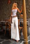 BODY FEMININO SEM ALÇA C/ METAL MARROM / AZUL PERFECT WAY