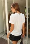 T-SHIRT FEMININA COM TERMO off white PERFECT WAY