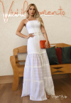 VESTIDO LONGO  OFF white PERFECT WAY