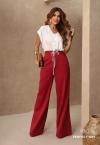 CALÇA FEMININA CORTE RETO burgundy PERFECT WAY