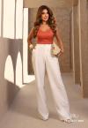 CALÇA CORTE RETO FEMININA OFF WHITE PERFECT WAY