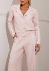 JAQUETA C/ GOLA DET GALÃO E MANGAS  FEMININO ROSA CLARO PERFECT WAY