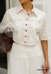 CAMISA FEMININA CROPPED CRU PERFECT WAY