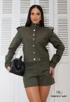 Perfect Way - JAQUETA FEMININA VERDE MILITAR