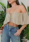 CROPPED  FEMININO CAQUI PERFECT WAY