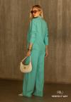 BLAZER FEMININO BORDADO AZUL TURQUESA PERFECT WAY