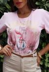 T-SHIRT ESTAMPADA    ROSA PERFECT WAY