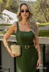 VESTIDO MAXI MIDI  VERDE PERFECT WAY