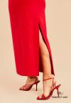 VESTIDO MAXI MIDI  VERMELHO PERFECT WAY