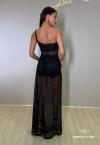 VESTIDO FEMININO LONGO PRETO PERFECT WAY