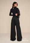 BLUSA DECOTE GOTA C/ BOTAO  FEMININA PRETO PERFECT WAY