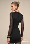SAIA CURTA DRAPEADA FEMININA PRETO PERFECT WAY