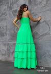 VESTIDO LONGO C/ BABADOS      verde PERFECT WAY