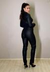 CALÇA MONTARIA DE COURO FEMININA PRETO PERFECT WAY