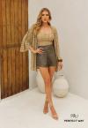 Perfect Way - KIMONO BORDADO FEMININO caqui