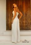 CALÇA PANTALONA FEMININA C/ PREGAS OFF WHITE PERFECT WAY