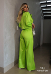 TRIJUNTO CROPPED + CALÇA E BLAZER  VERDE NEON PERFECT WAY