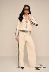 JAQUETA BORD INDUSTRIAL MALHA TRICO GOLA ALTA FEMININA CRU PERFECT WAY