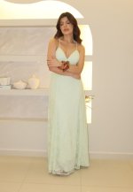 VESTIDO LONGO EM RENDA , FORRADO  FEMININO verde claro PERFECT WAY