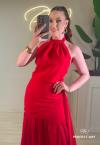VESTIDO MIDI FEMININO VERMELHO PERFECT WAY