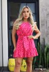 VESTIDO FEMININO CURTO ESTAMPADO   pink PERFECT WAY