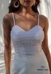 CROPPED FEMININO RENDA CRU PERFECT WAY