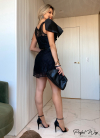 VESTIDO DE RENDA + CINTO PRETO PERFECT WAY